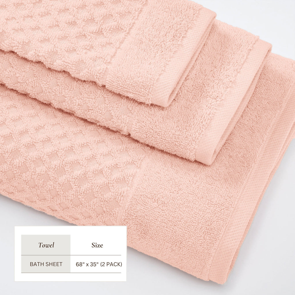 Cotton Diamond Bath Towel Set - Grayson Collection