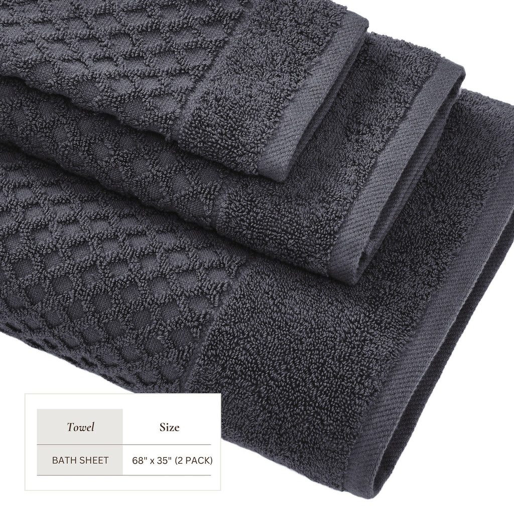 Cotton Diamond Bath Towel Set - Grayson Collection