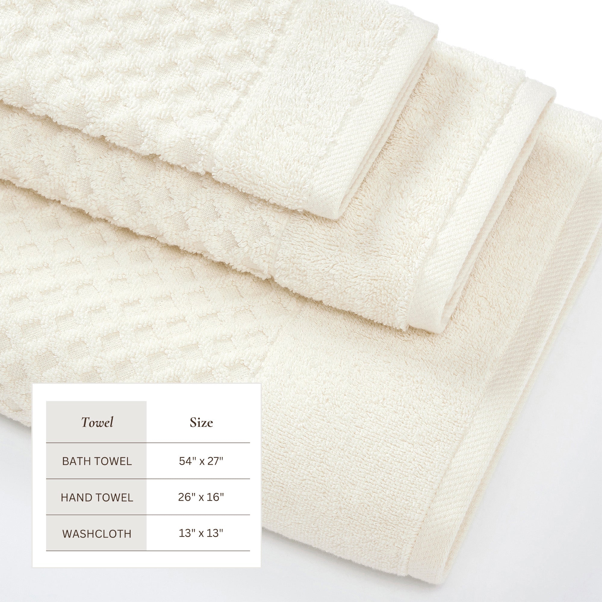 Cotton Diamond Bath Towel Set - Grayson Collection