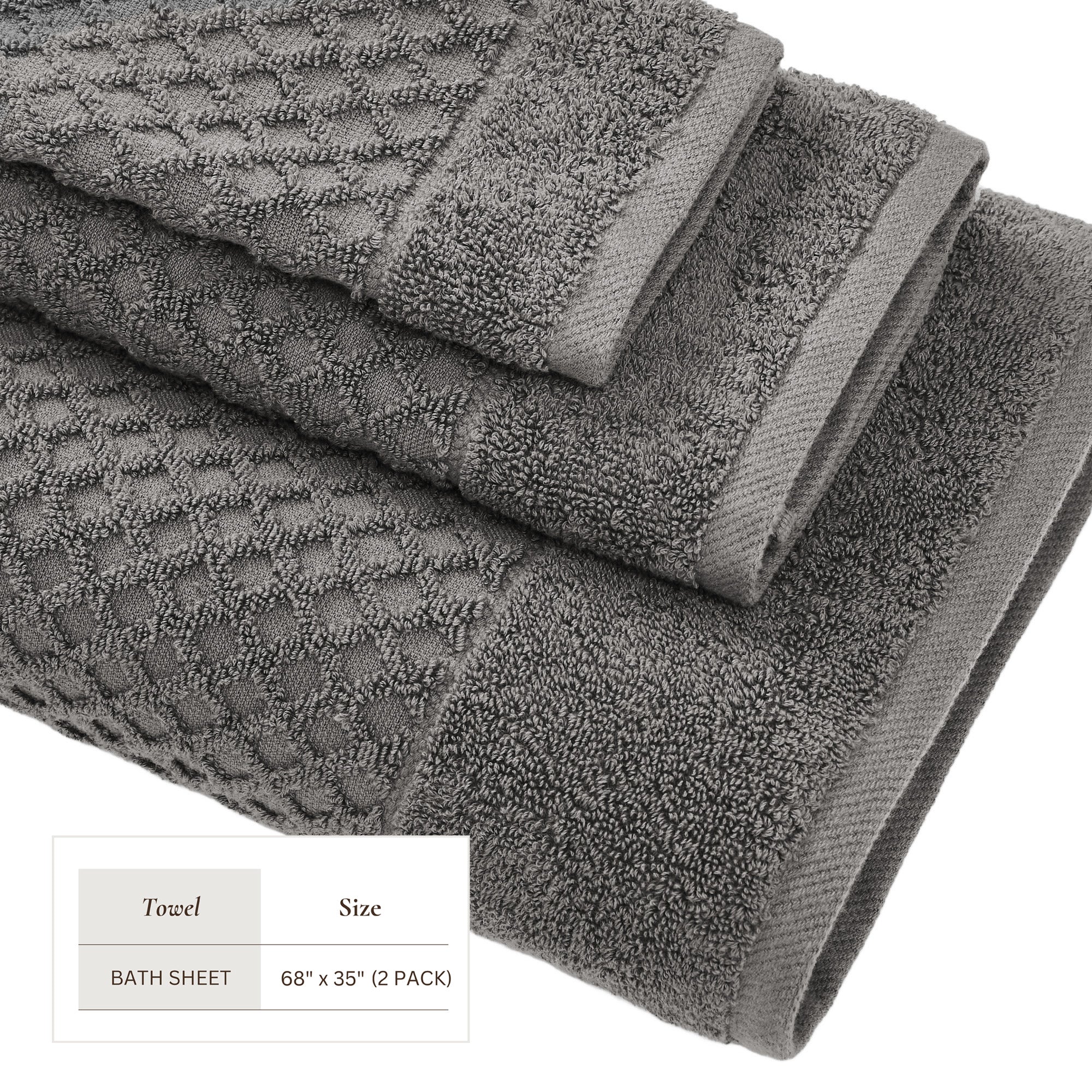 Cotton Diamond Bath Towel Set - Grayson Collection
