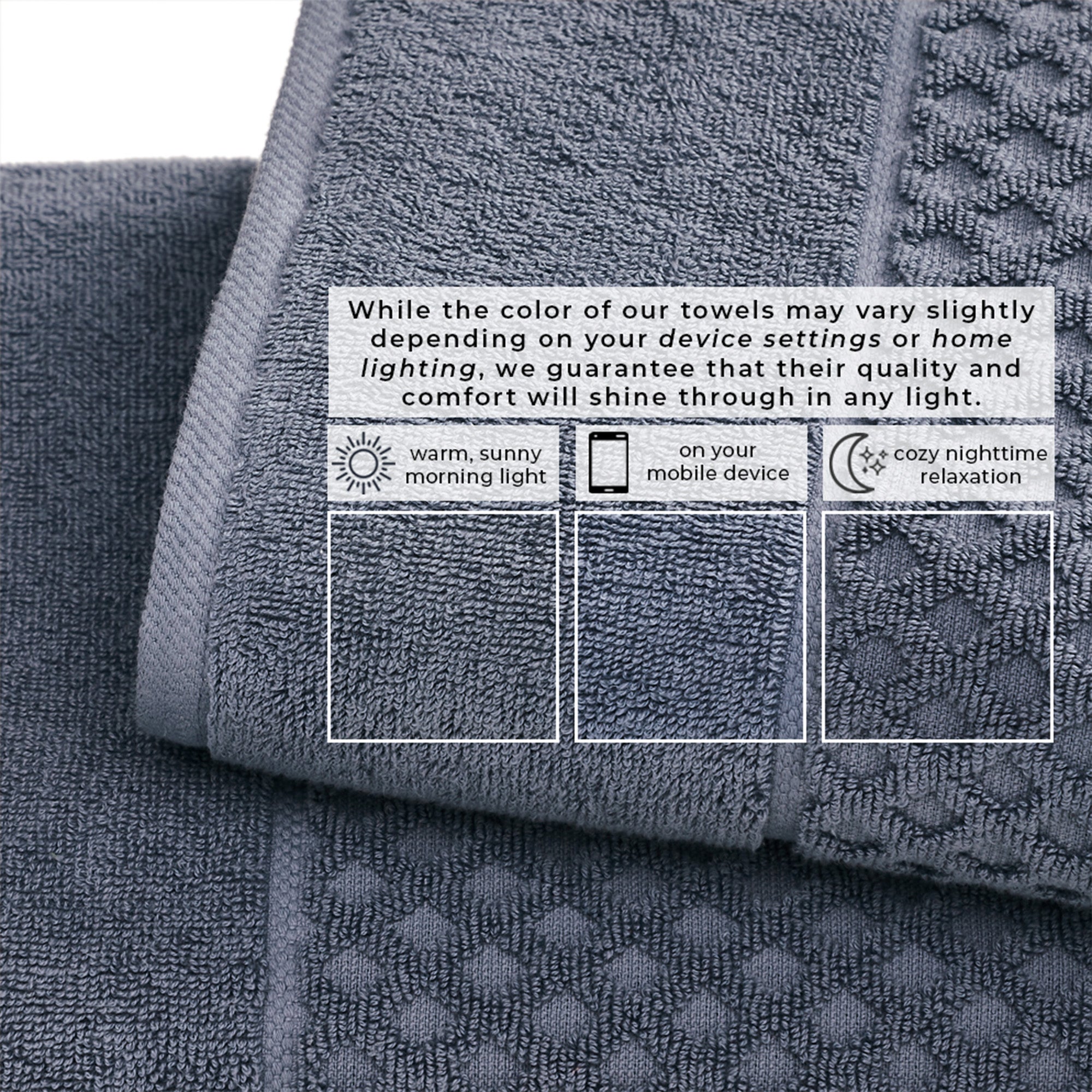 Cotton Diamond Bath Towel Set - Grayson Collection