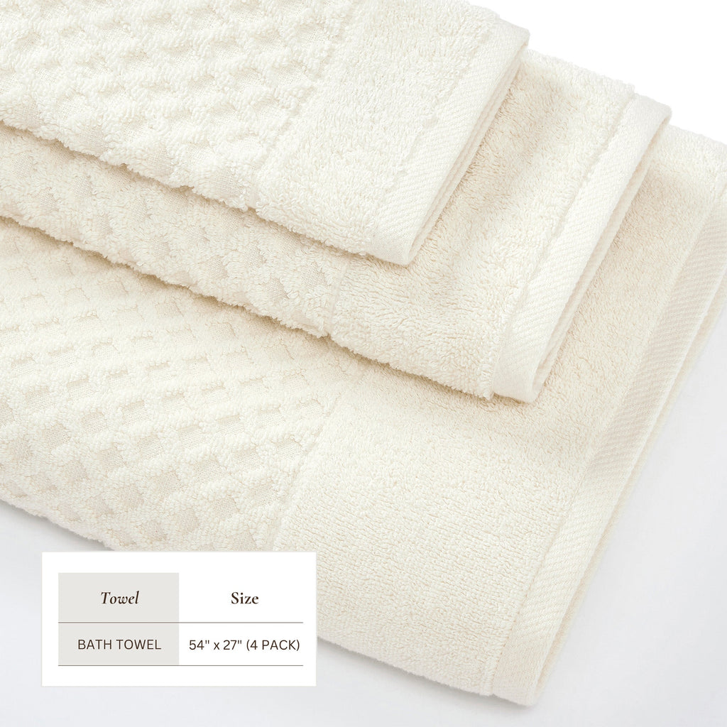 Cotton Diamond Bath Towel Set - Grayson Collection