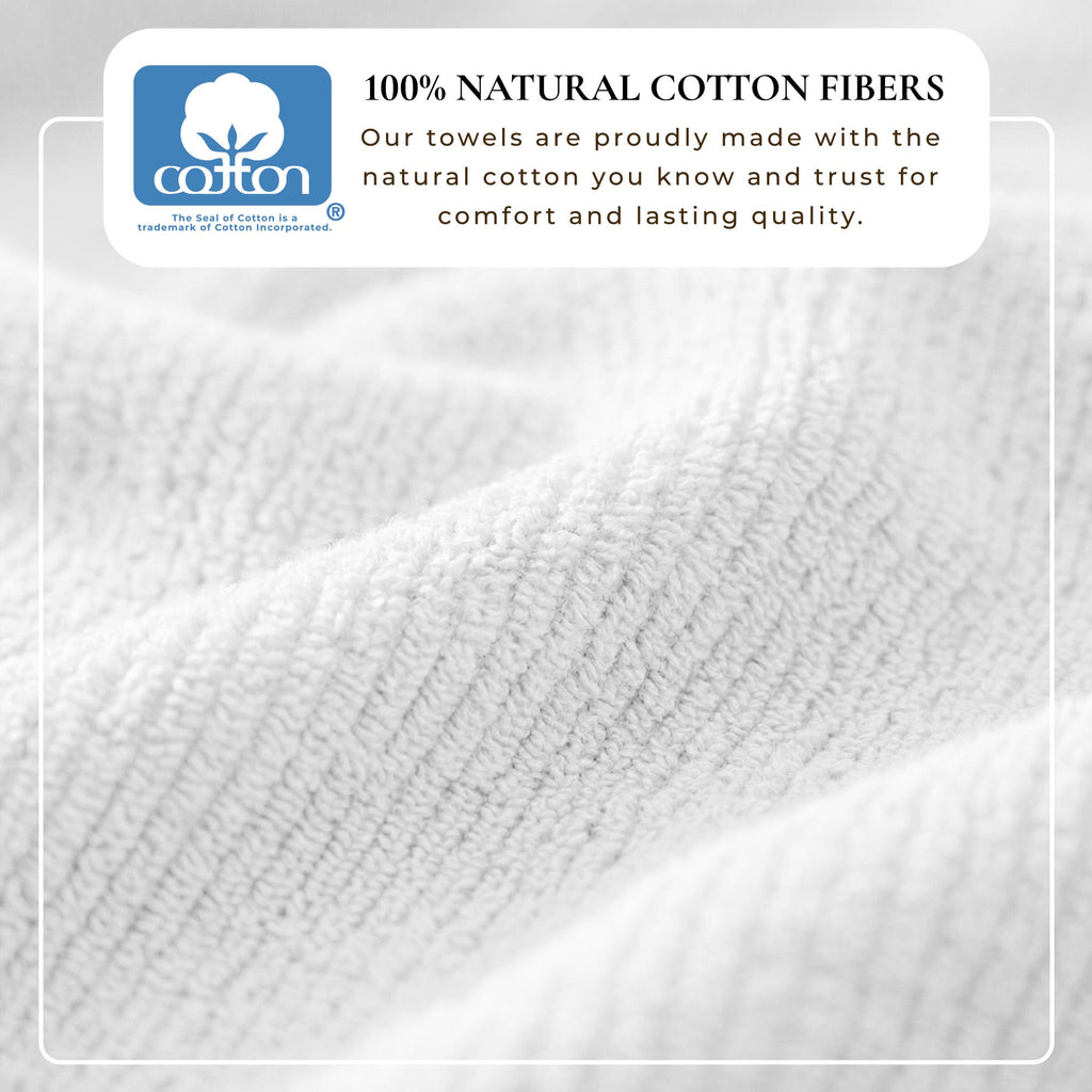 Cotton Ribbed 6-Piece Bath Towel Set - Georgiana Collection
