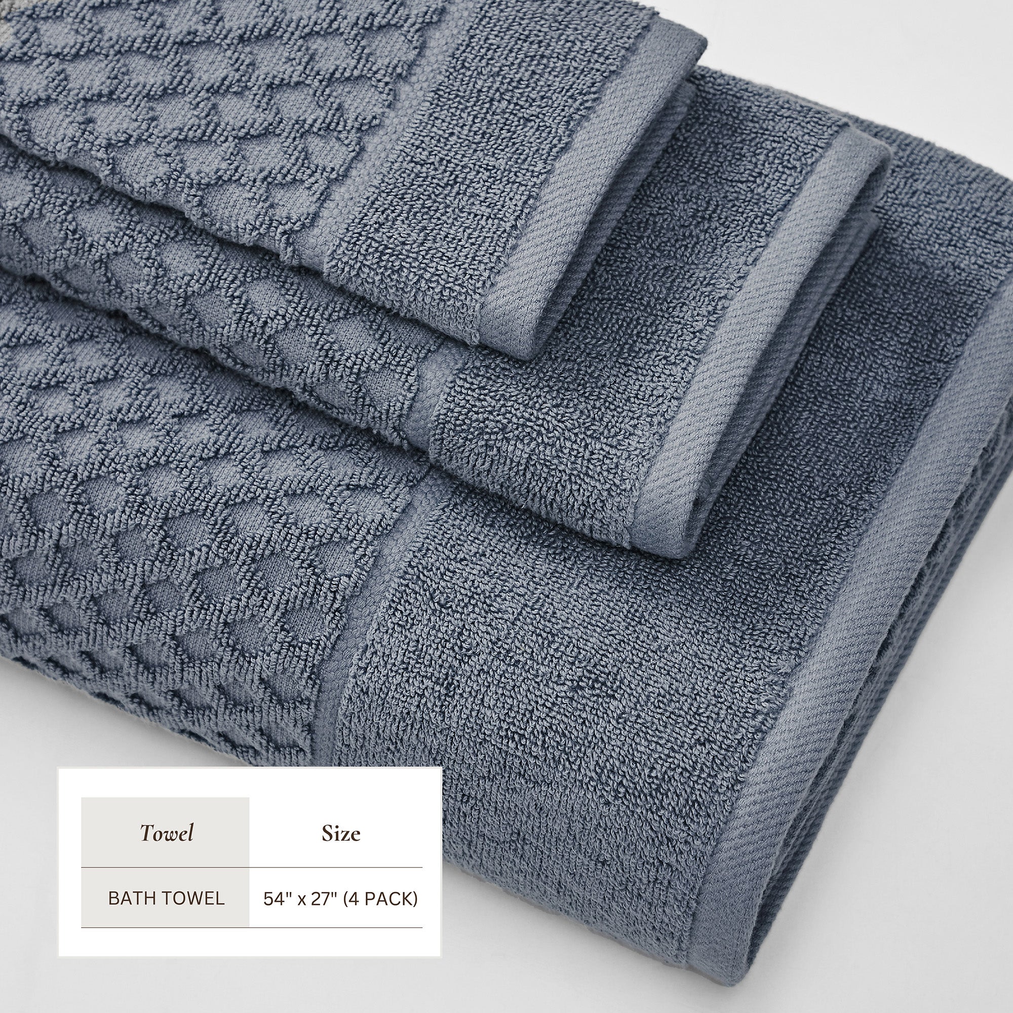 Cotton Diamond Bath Towel Set - Grayson Collection