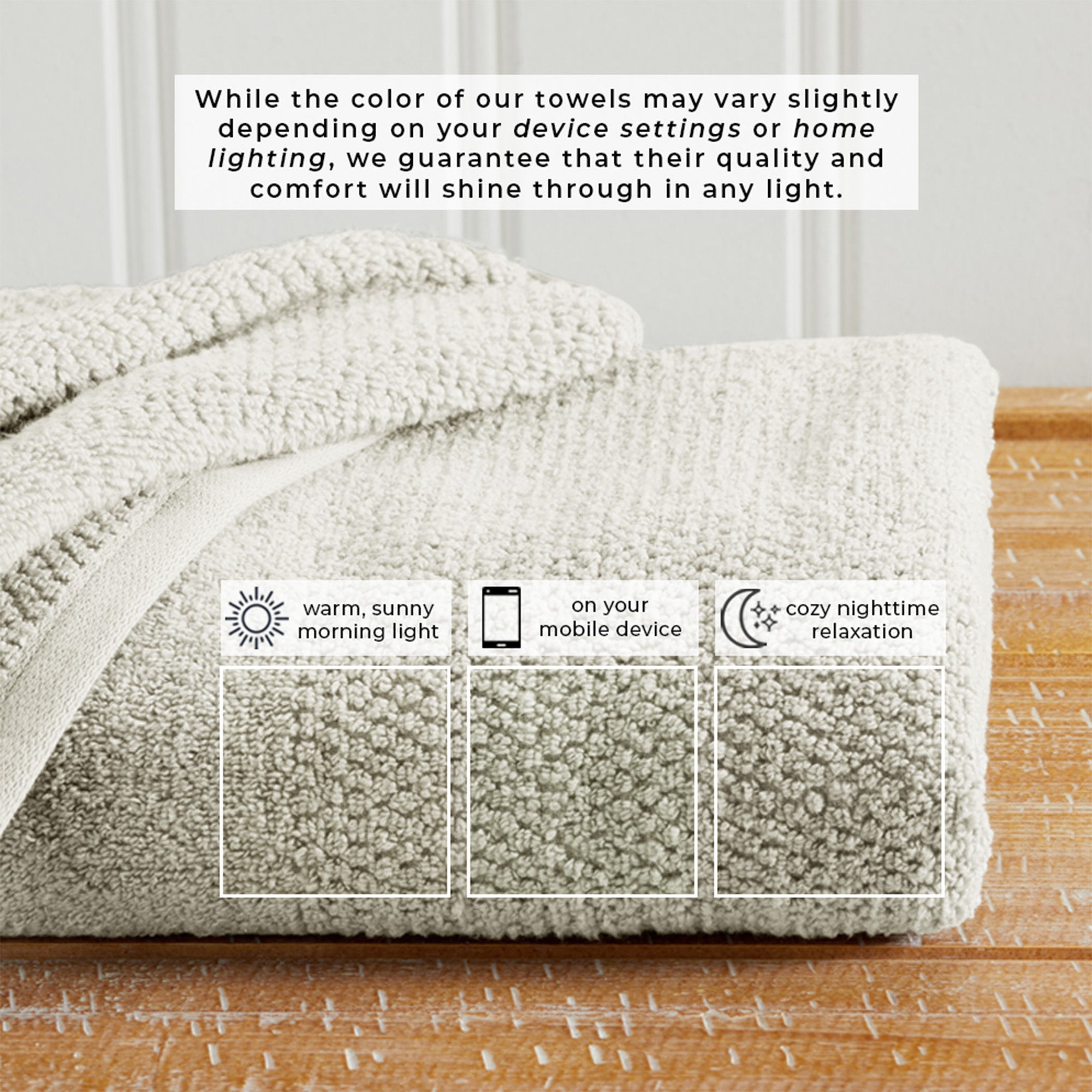 Woven Texture Bath Towel Set - Marbella Collection