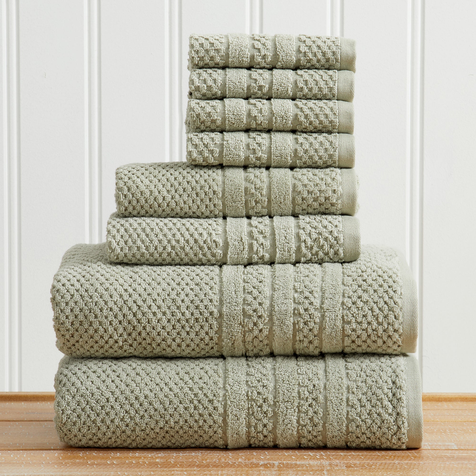 Checkered Jacquard Bath Towel Set - Giuliana Collection