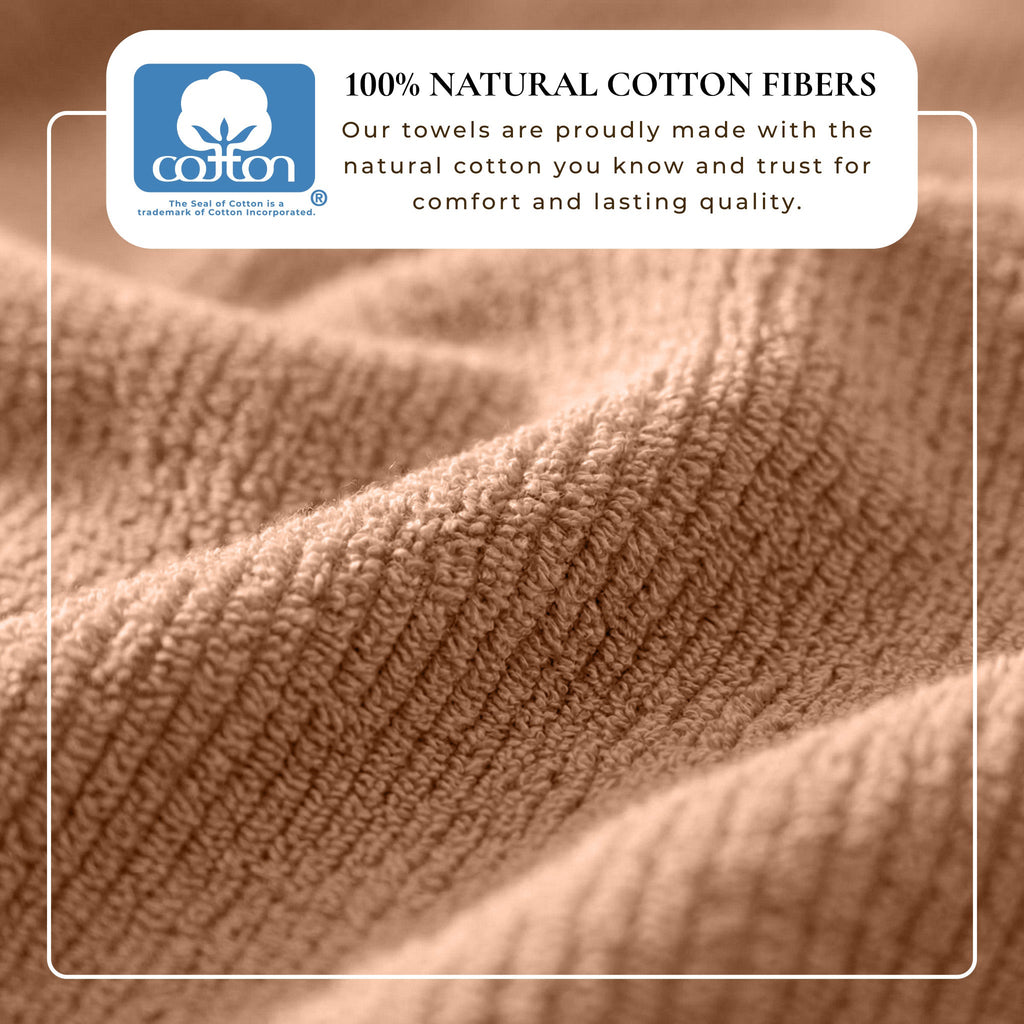 Cotton Ribbed 6-Piece Bath Towel Set - Georgiana Collection