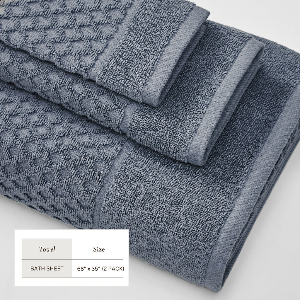 Cotton Diamond Bath Towel Set - Grayson Collection