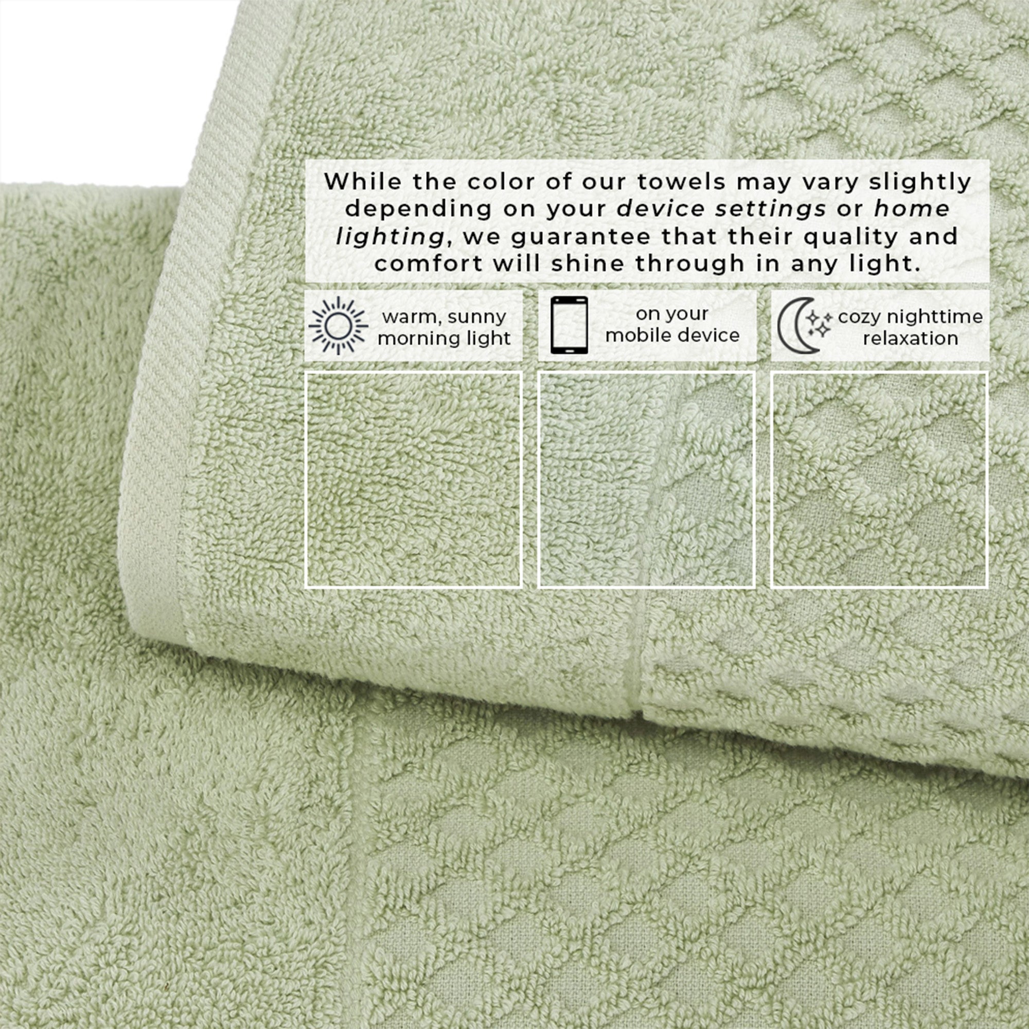 Cotton Diamond Bath Towel Set - Grayson Collection