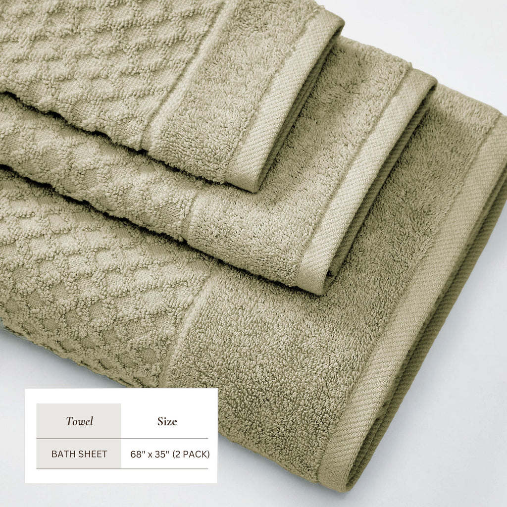 Cotton Diamond Bath Towel Set - Grayson Collection