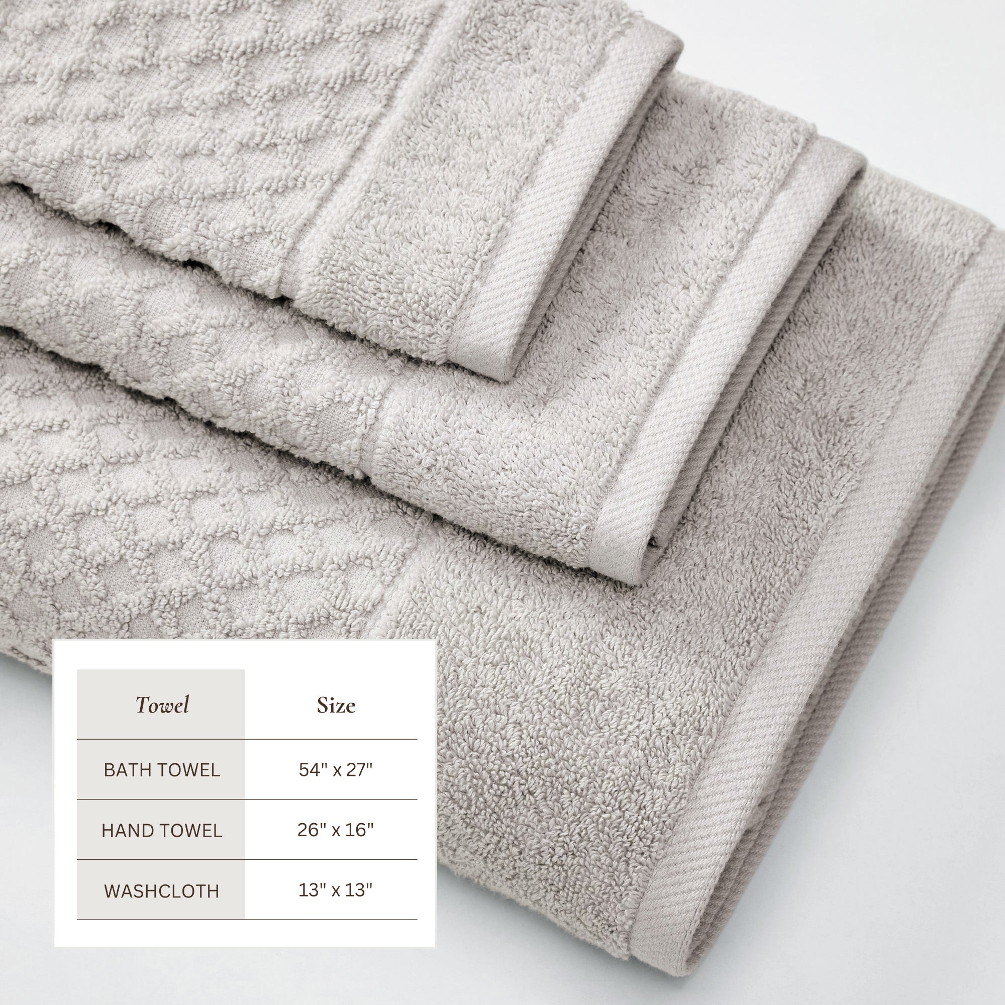 Cotton Diamond Bath Towel Set - Grayson Collection