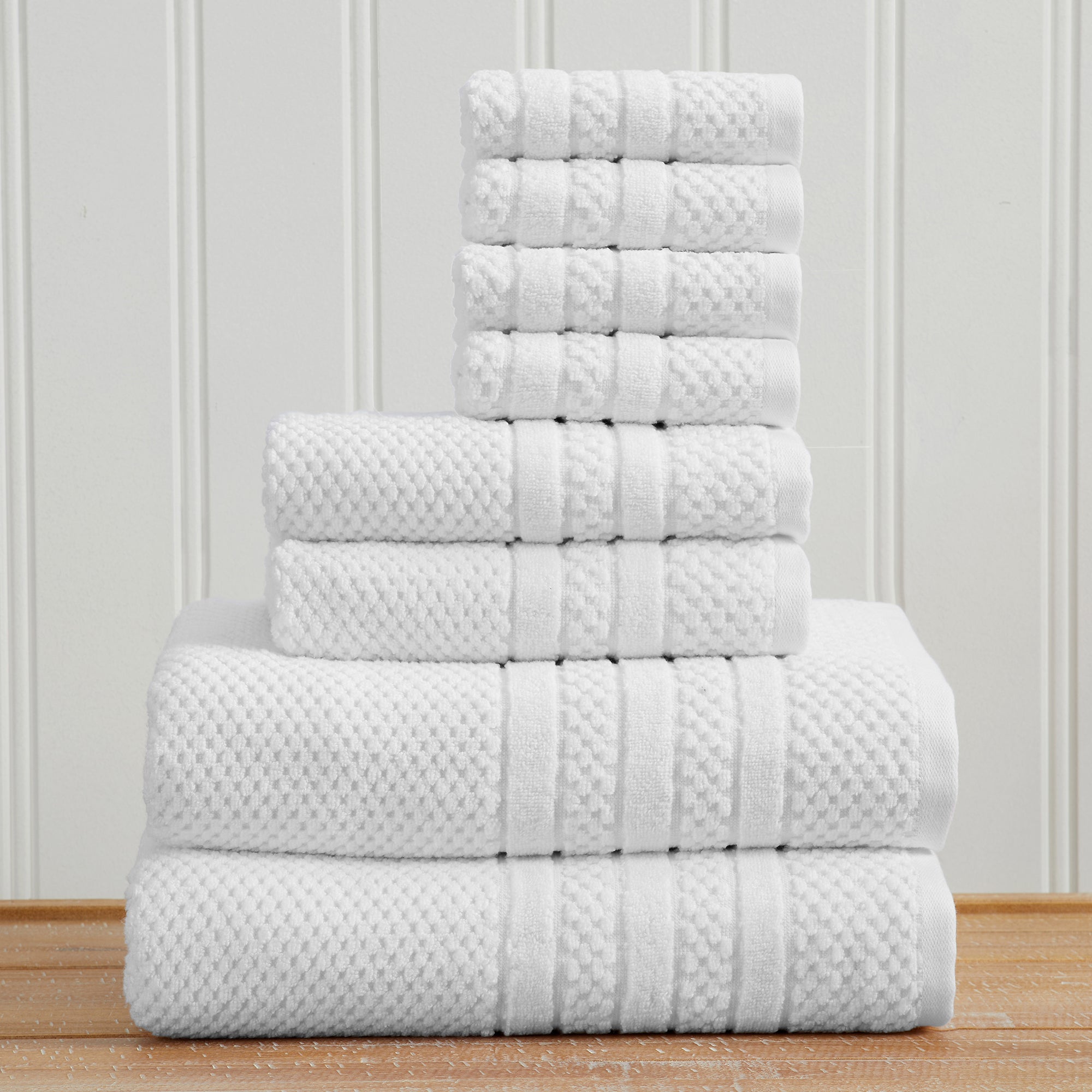 Checkered Jacquard Bath Towel Set - Giuliana Collection