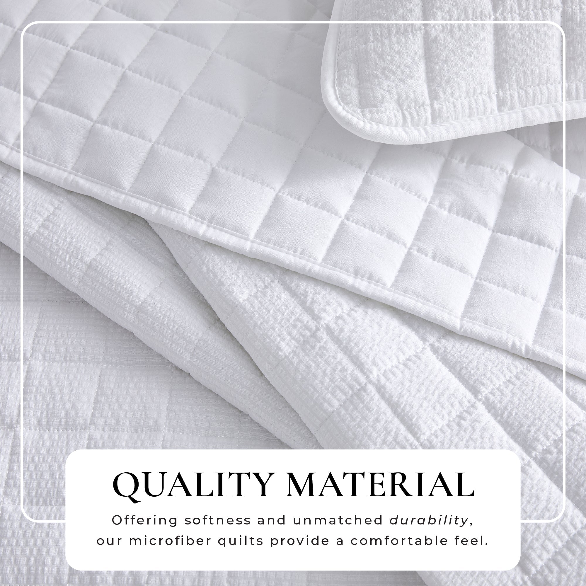 Box-Stitched Quilt Set - Seersucker Collection