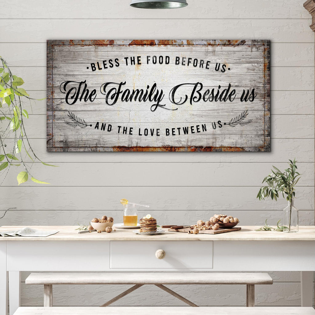 Bless The Food Before Us - Kitchen Sign