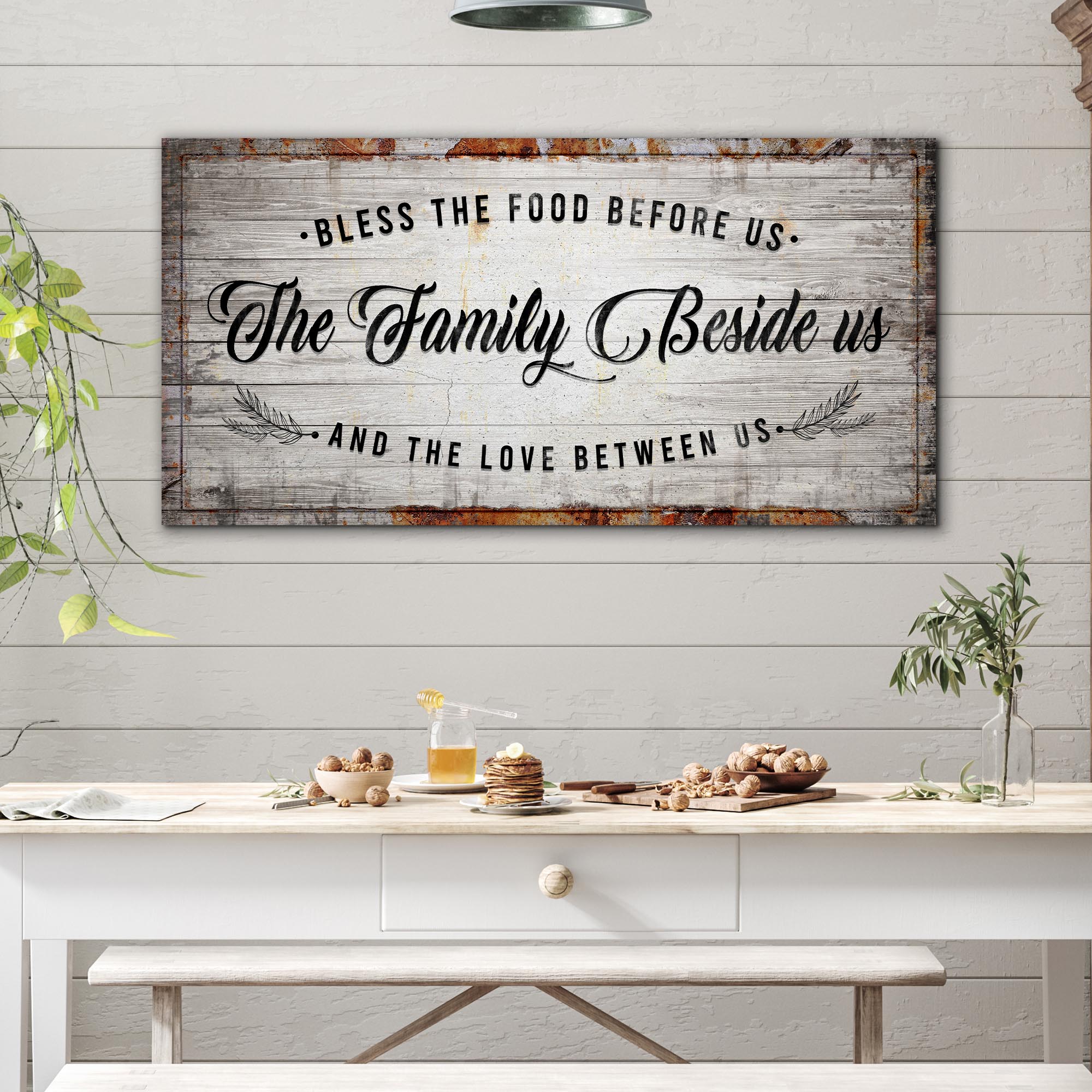 Bless The Food Before Us - Kitchen Sign