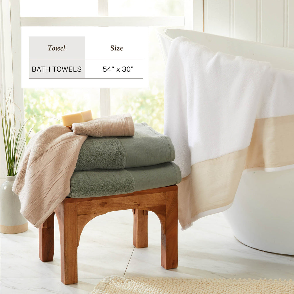 Border 6-Piece Towel Set - Priya Collection
