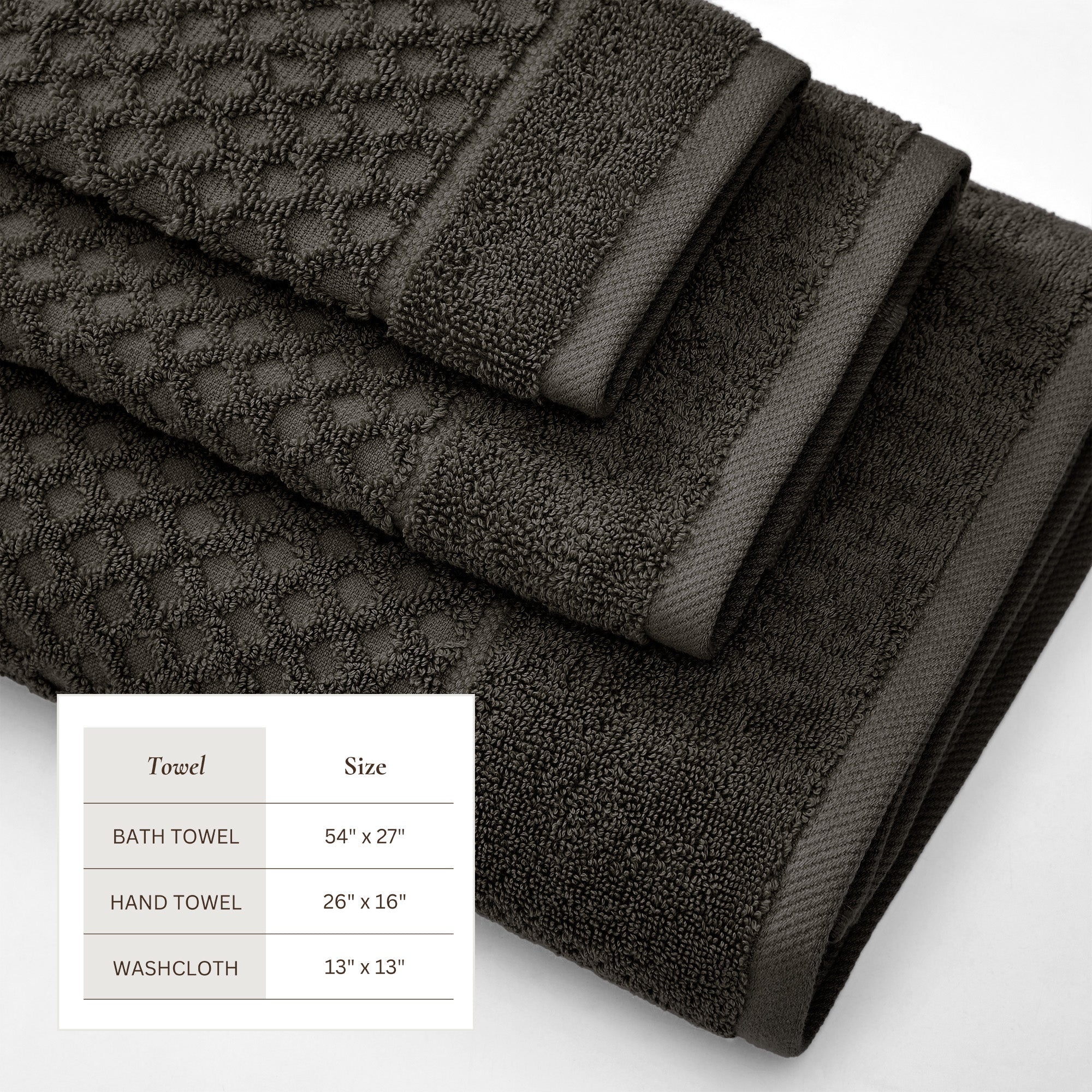 Cotton Diamond Bath Towel Set - Grayson Collection