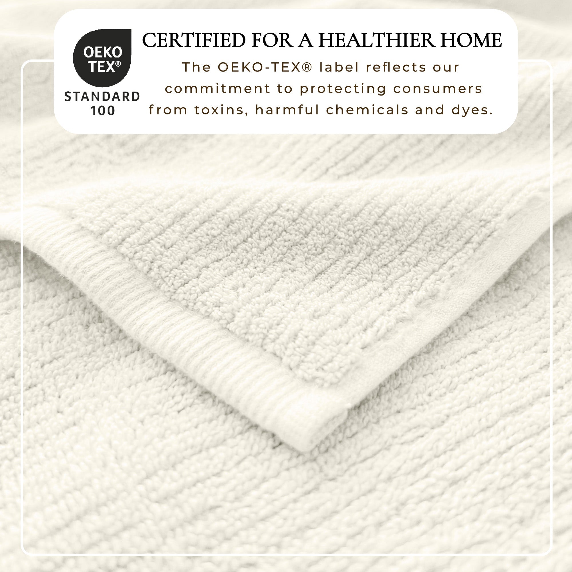 Cotton Ribbed 6-Piece Bath Towel Set - Georgiana Collection