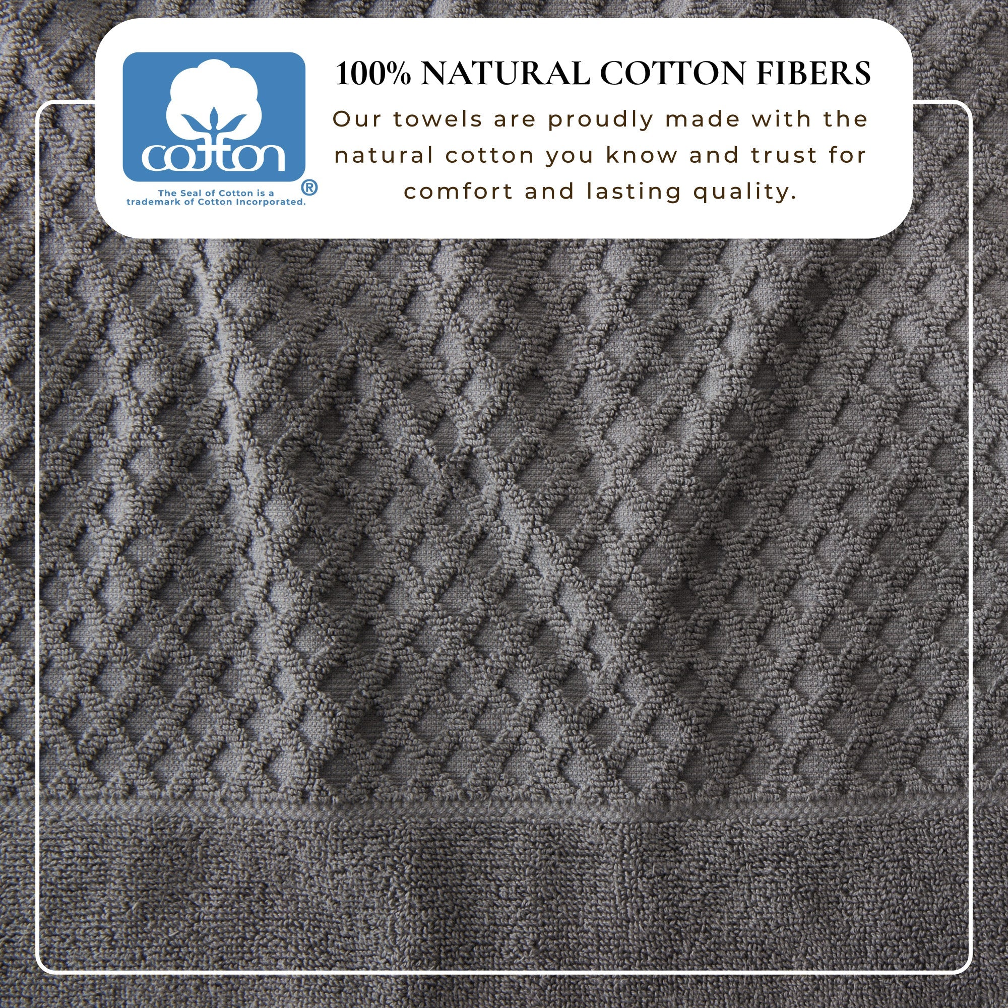 Cotton Diamond Bath Towel Set - Grayson Collection