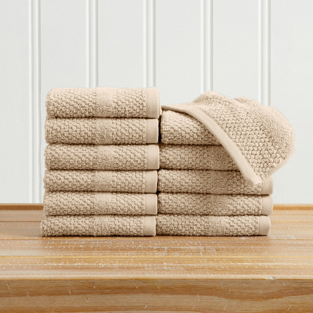 Woven Texture Bath Towel Set - Marbella Collection