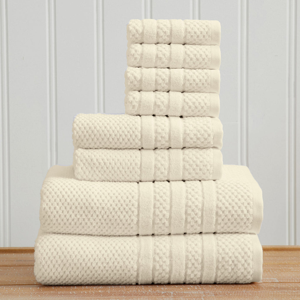 Checkered Jacquard Bath Towel Set - Giuliana Collection