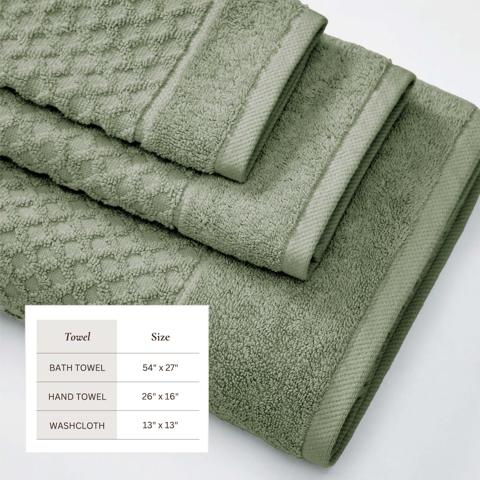 Cotton Diamond Bath Towel Set - Grayson Collection