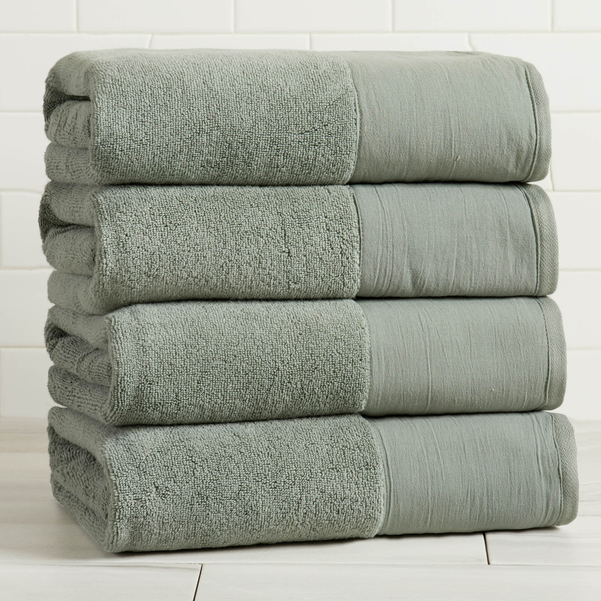 Border 6-Piece Towel Set - Priya Collection