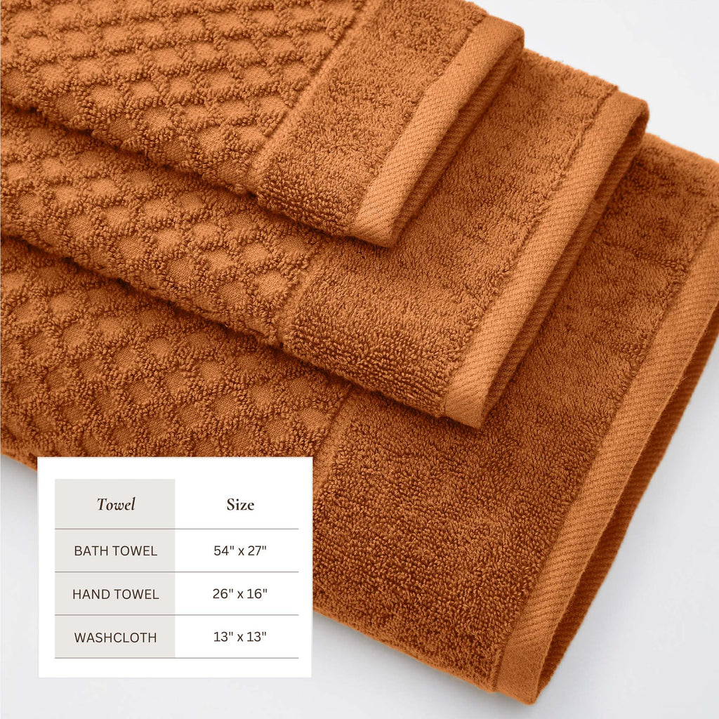 Cotton Diamond Bath Towel Set - Grayson Collection