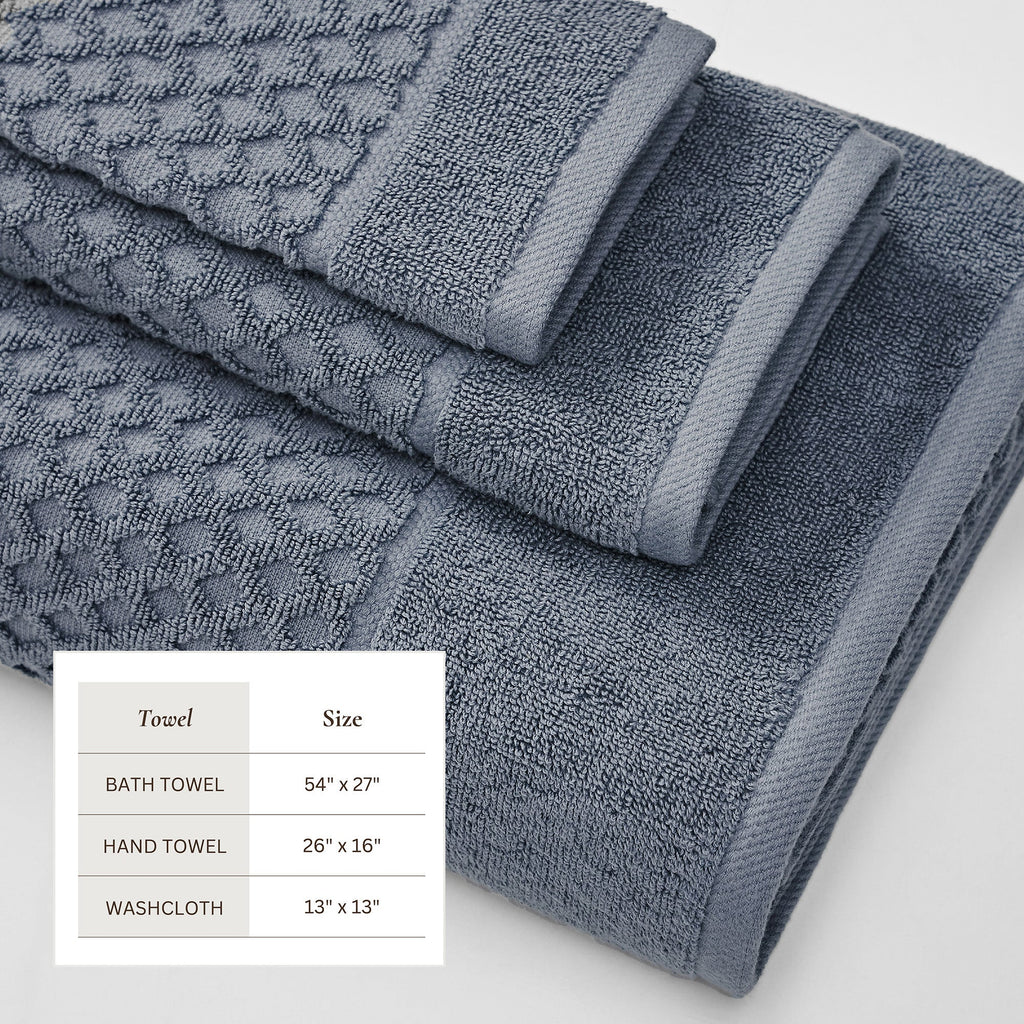 Cotton Diamond Bath Towel Set - Grayson Collection