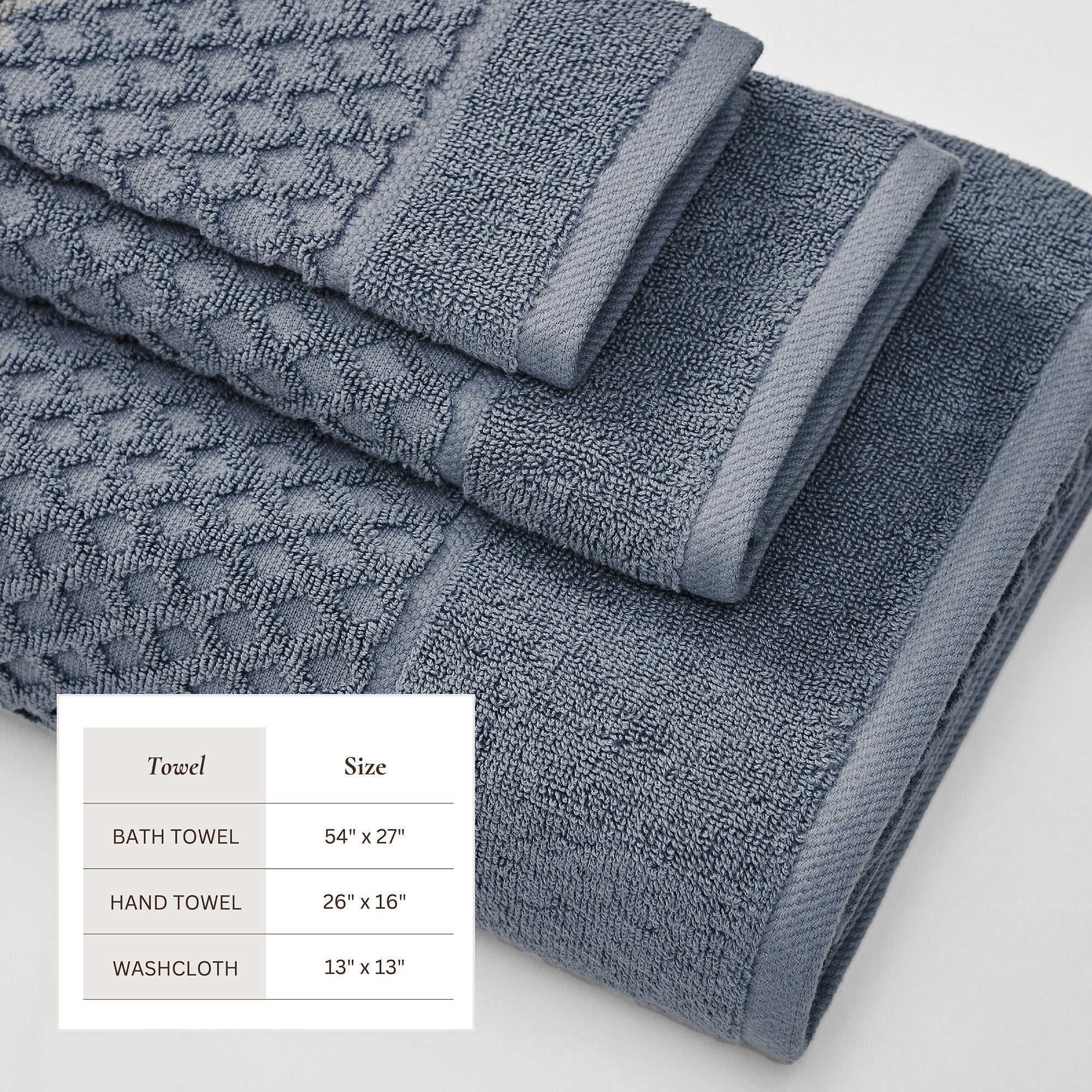 Cotton Diamond Bath Towel Set - Grayson Collection