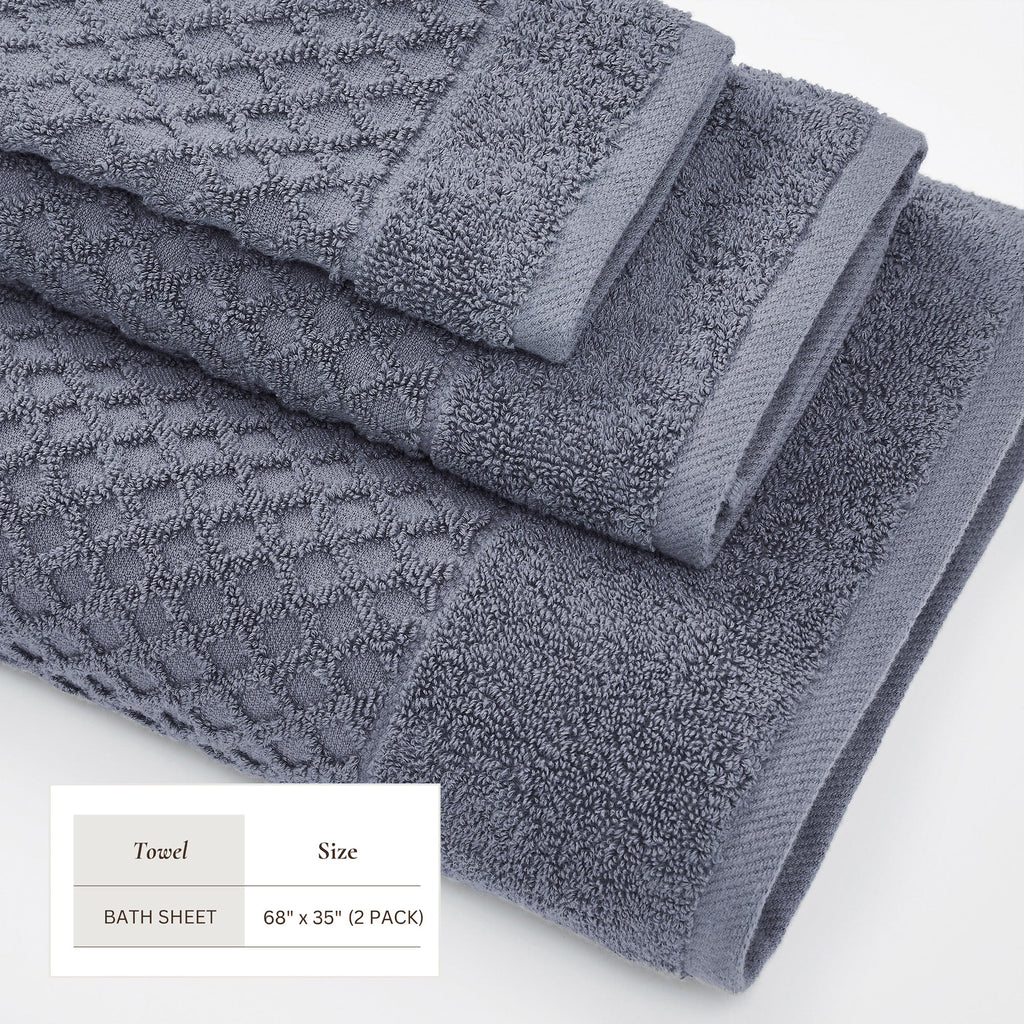 Cotton Diamond Bath Towel Set - Grayson Collection