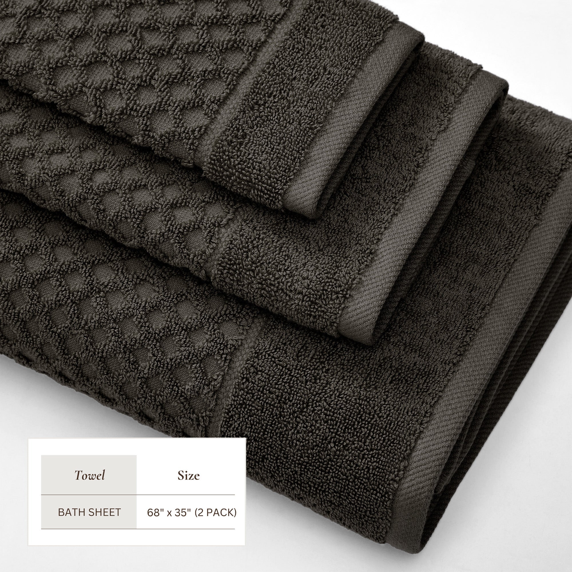 Cotton Diamond Bath Towel Set - Grayson Collection