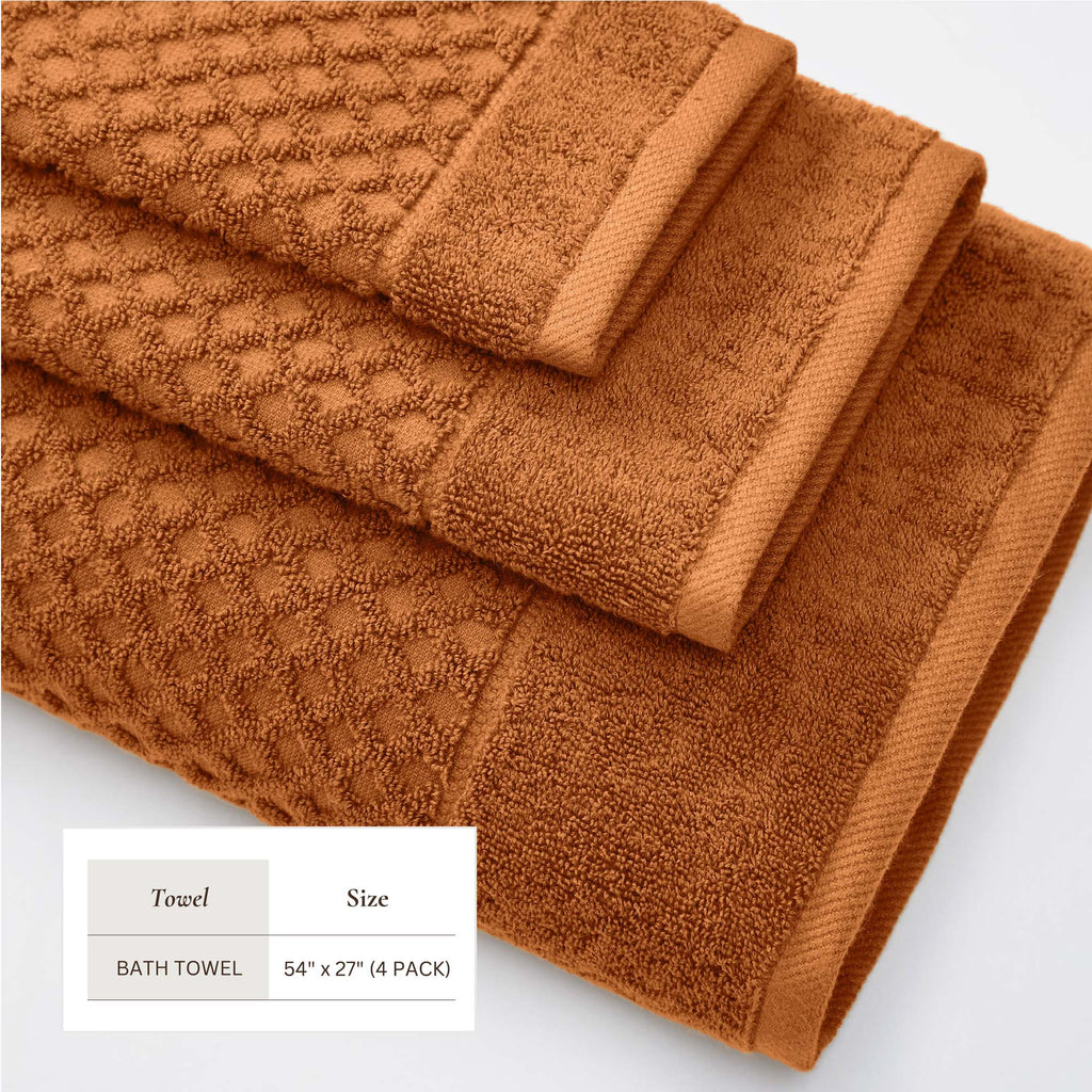 Cotton Diamond Bath Towel Set - Grayson Collection