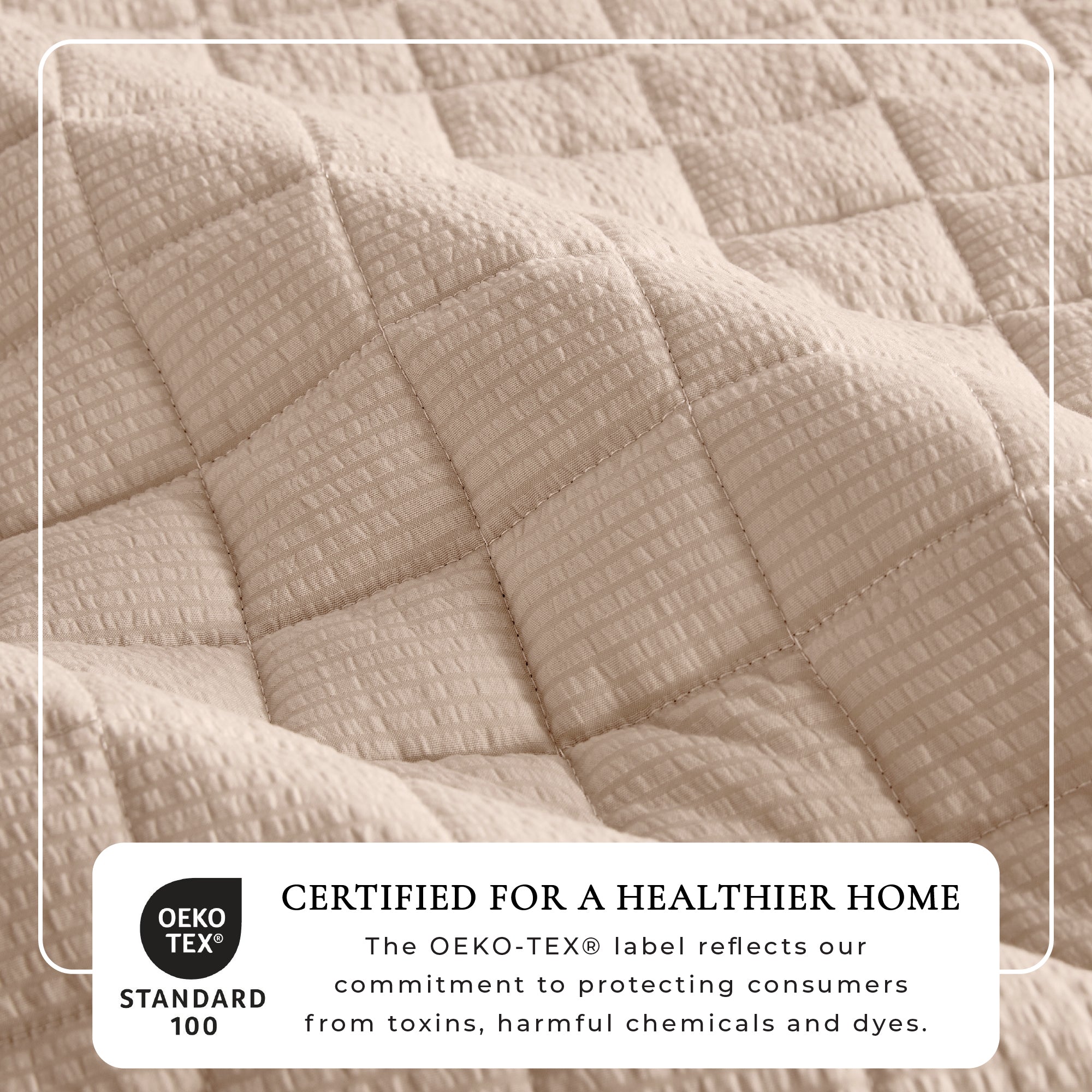 Box-Stitched Quilt Set - Seersucker Collection