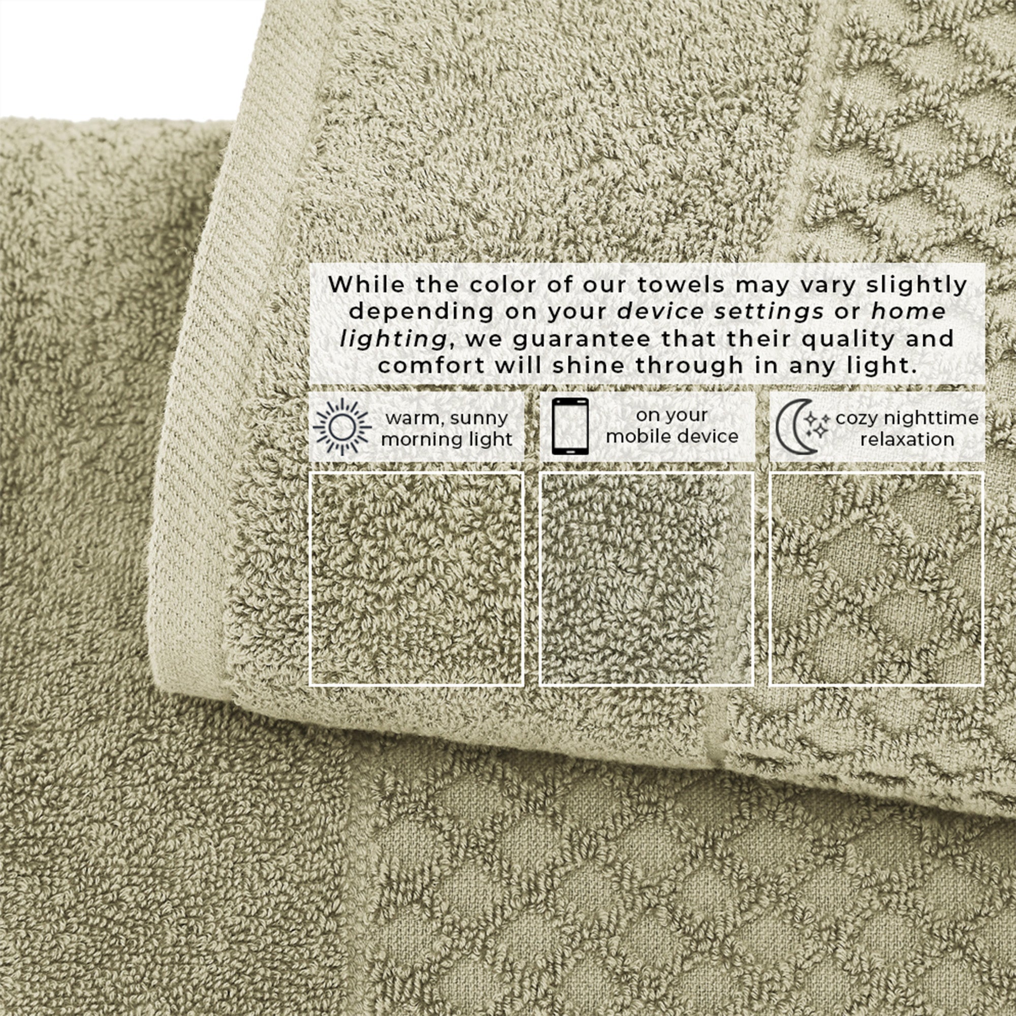 Cotton Diamond Bath Towel Set - Grayson Collection