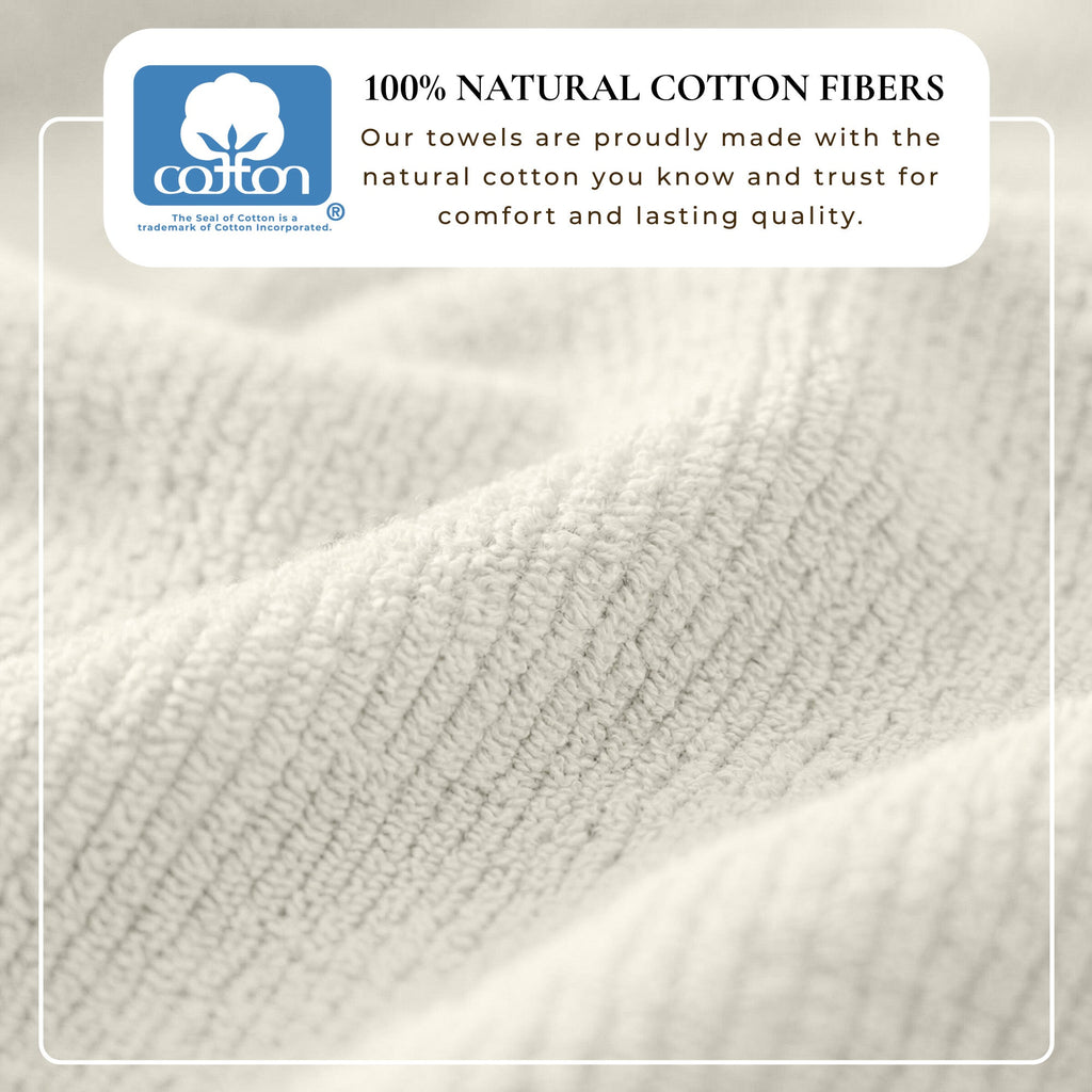 Cotton Ribbed 6-Piece Bath Towel Set - Georgiana Collection