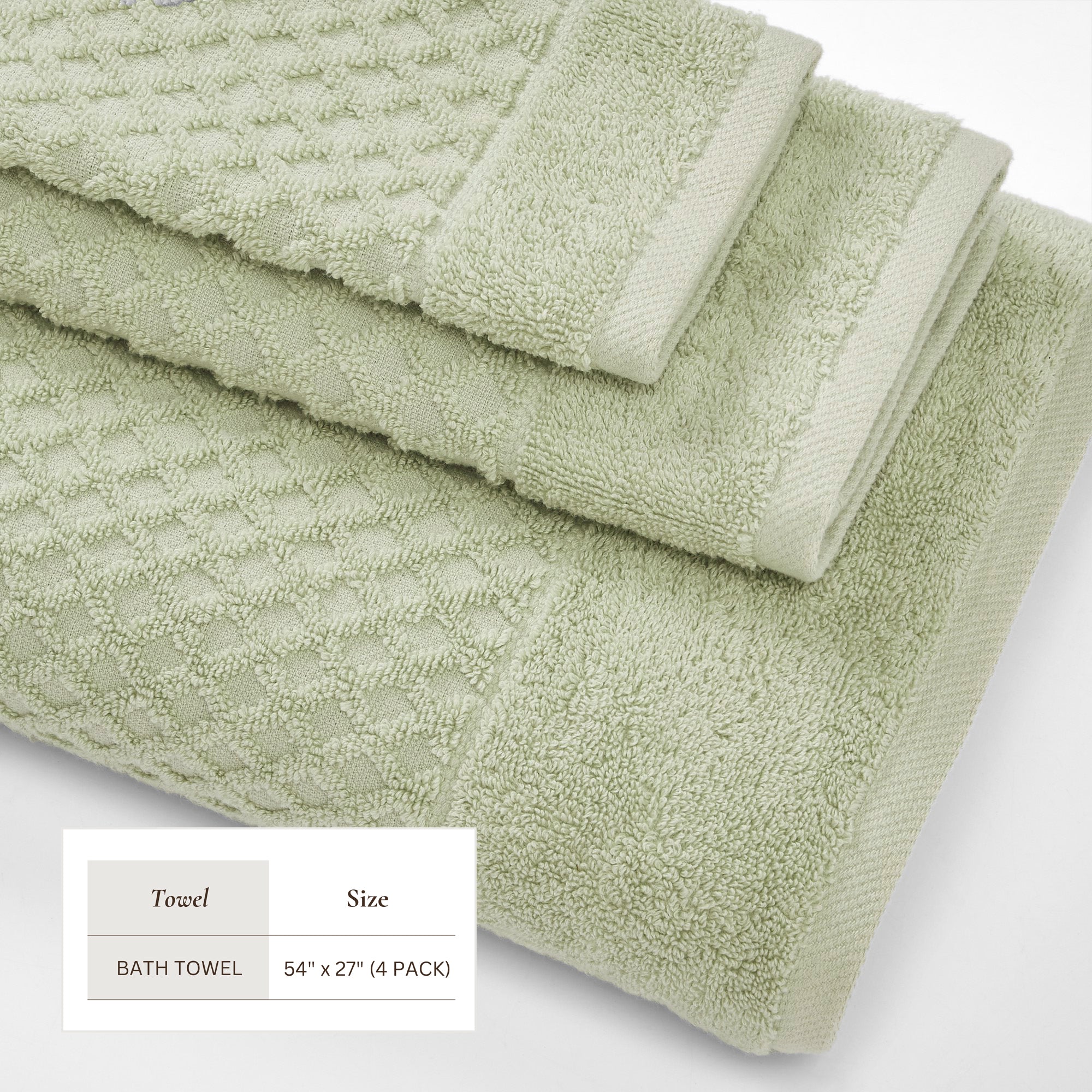 Cotton Diamond Bath Towel Set - Grayson Collection