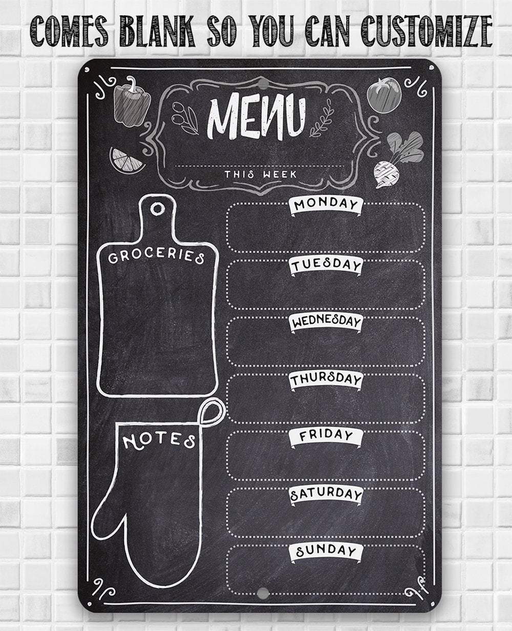 Kitchen Menu Chalkboard