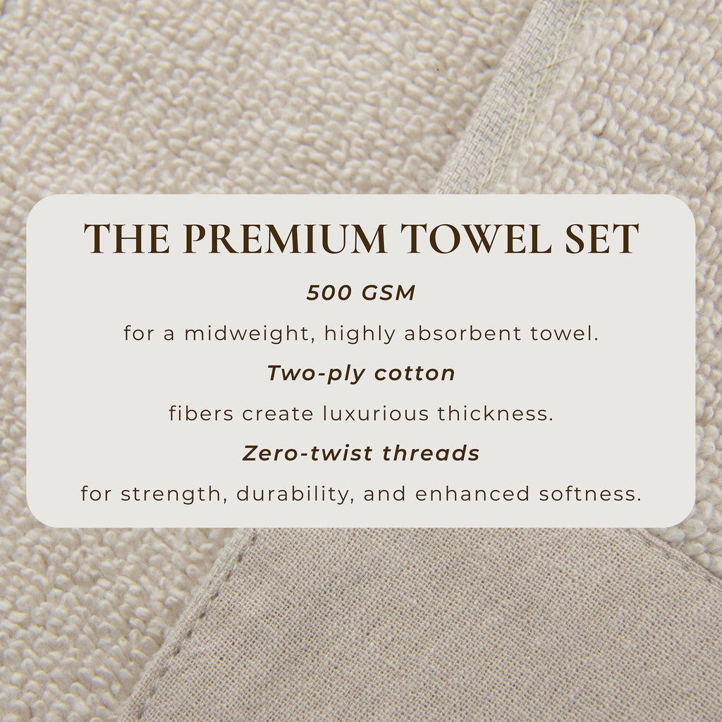 Border 6-Piece Towel Set - Priya Collection