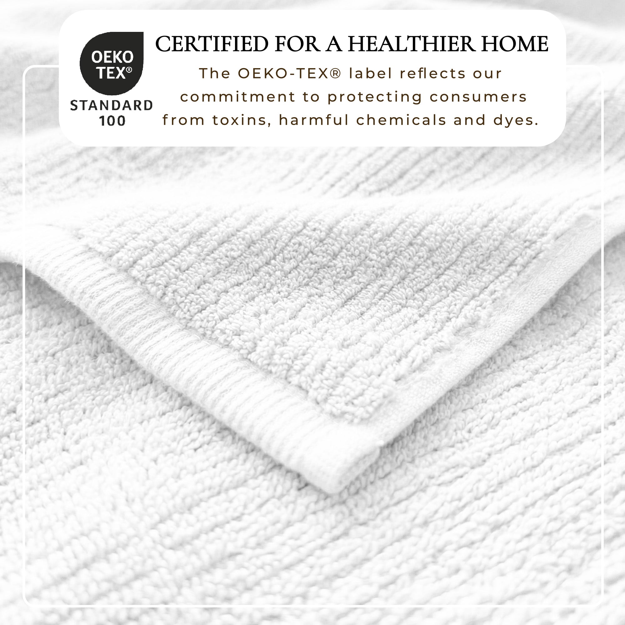 Cotton Ribbed 6-Piece Bath Towel Set - Georgiana Collection