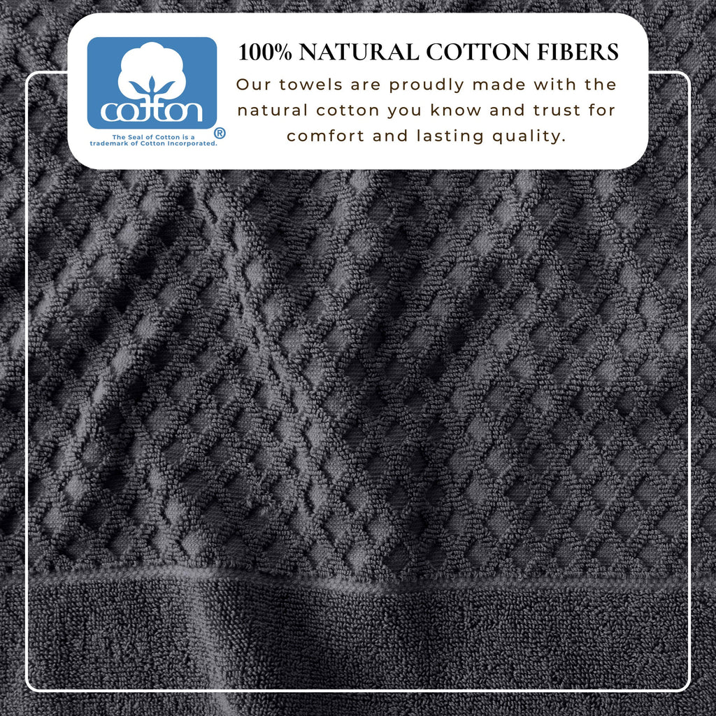 Cotton Diamond Bath Towel Set - Grayson Collection