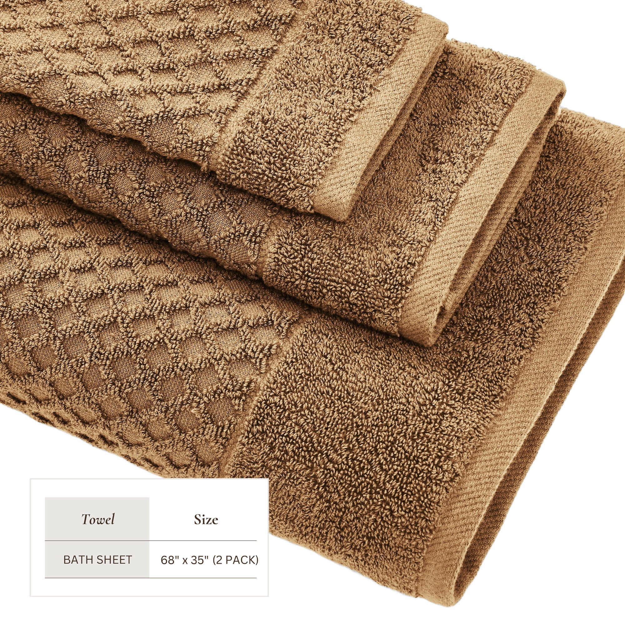 Cotton Diamond Bath Towel Set - Grayson Collection
