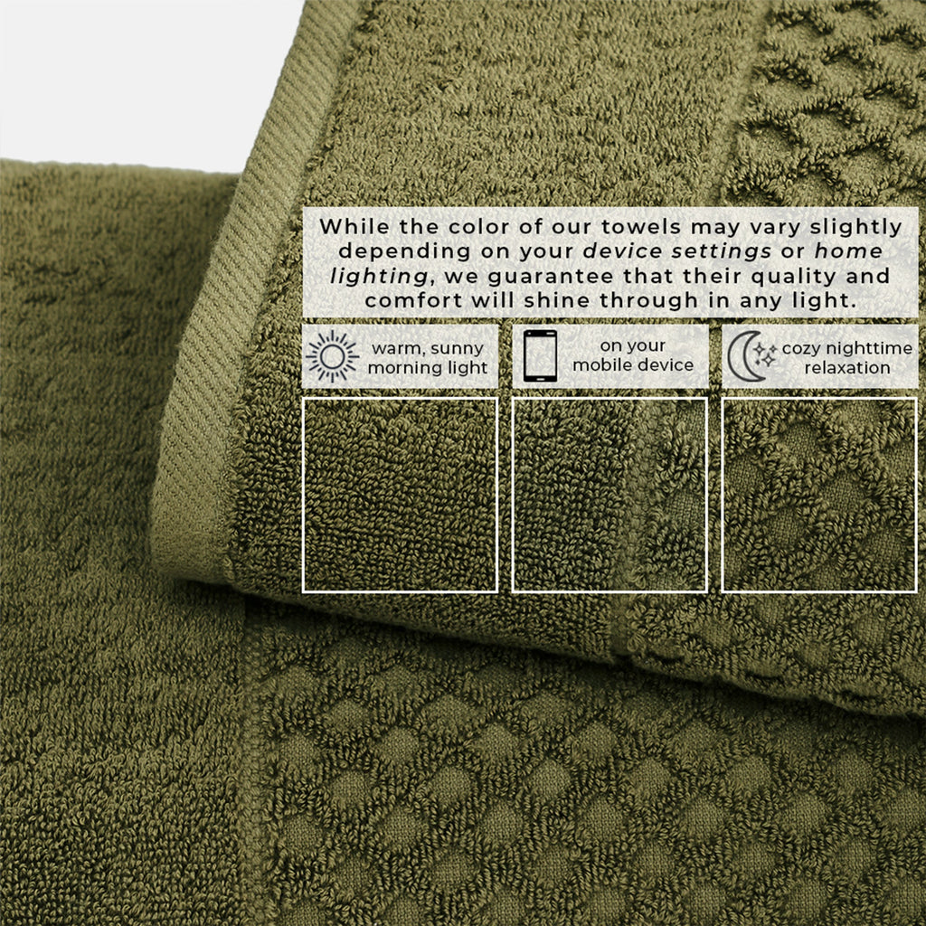 Cotton Diamond Bath Towel Set - Grayson Collection