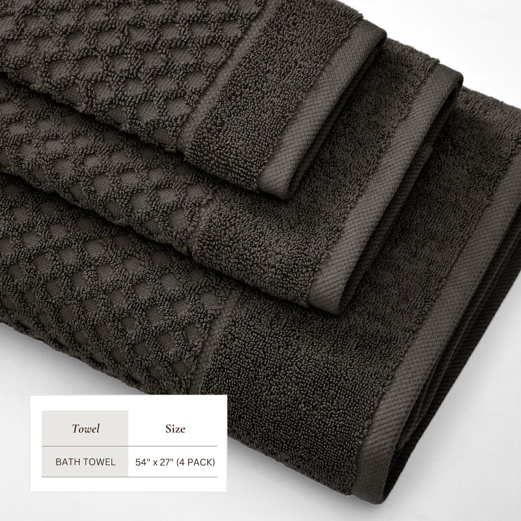 Cotton Diamond Bath Towel Set - Grayson Collection