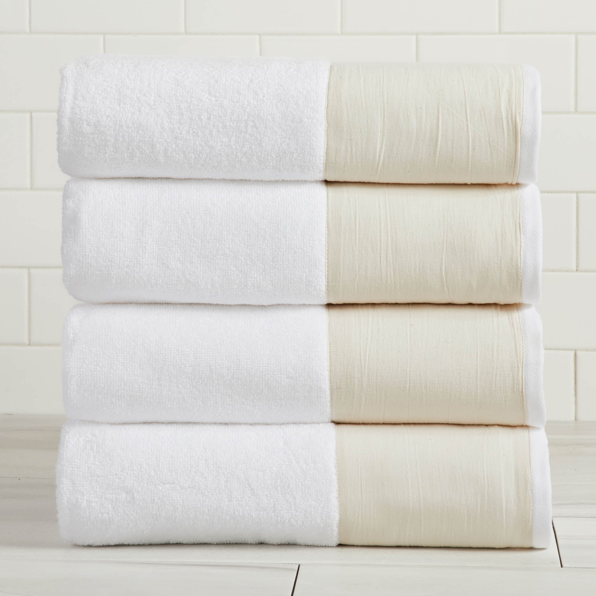 Border 6-Piece Towel Set - Priya Collection