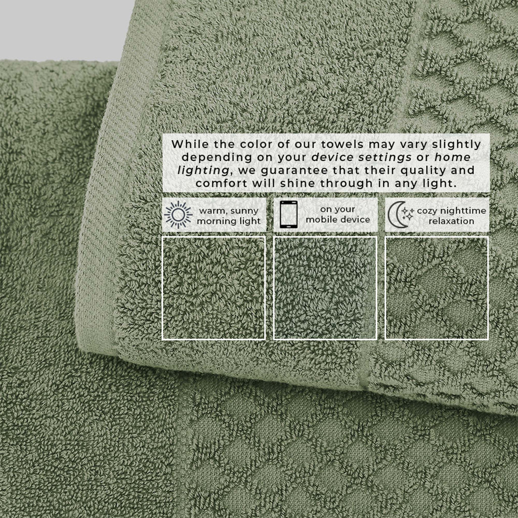 Cotton Diamond Bath Towel Set - Grayson Collection