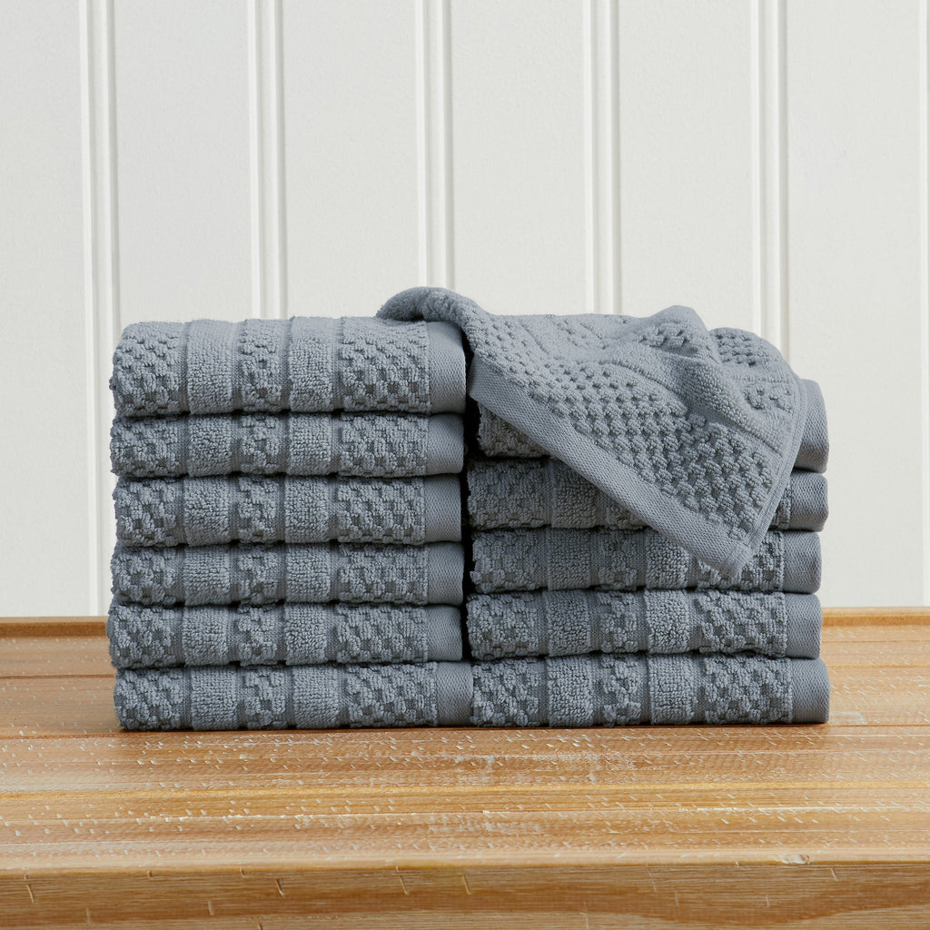 Checkered Jacquard Bath Towel Set - Giuliana Collection
