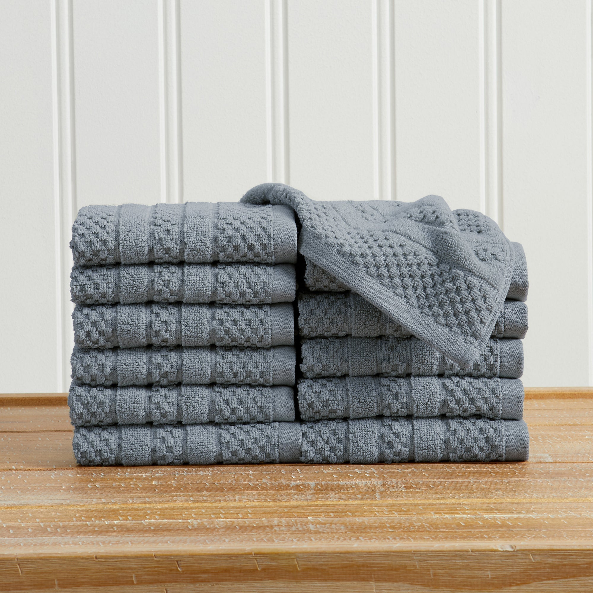 Checkered Jacquard Bath Towel Set - Giuliana Collection