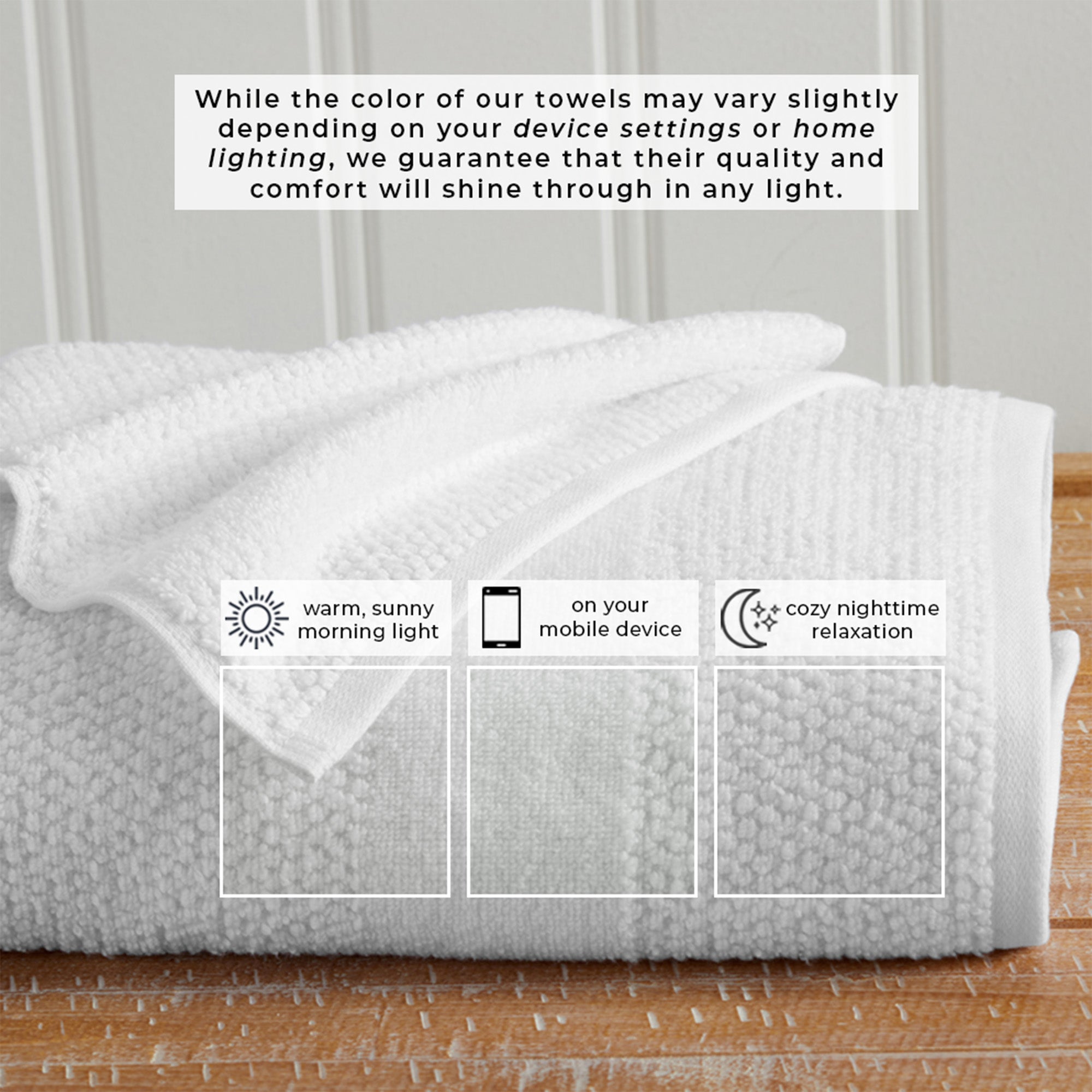Woven Texture Bath Towel Set - Marbella Collection
