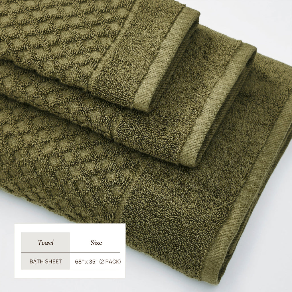 Cotton Diamond Bath Towel Set - Grayson Collection